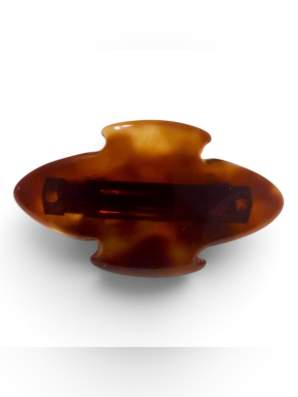 1970’s Tortoiseshell French Hair Clip Barrette, Minimalist Boho, New/Unworn